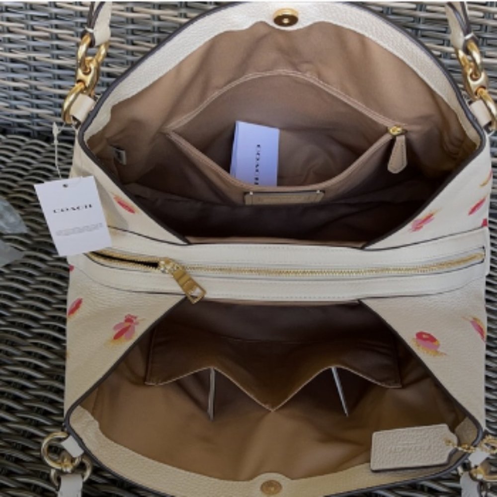 Coach Hallie Shoulder Bag With Pop Floral Print - Picture 13 of 16